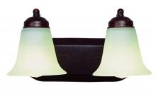  3502 ROB - Rusty Collection 2-Light, Glass Bell Shades Vanity Wall Light